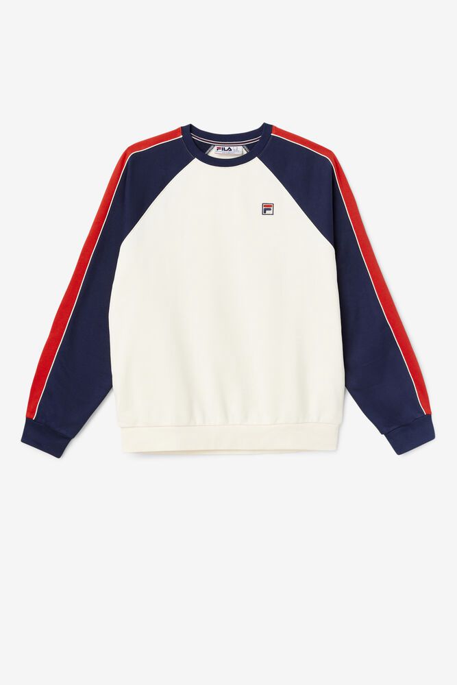 Fila Miesten Collegepaita Nestor Crew Valkoinen - RLSW-62415